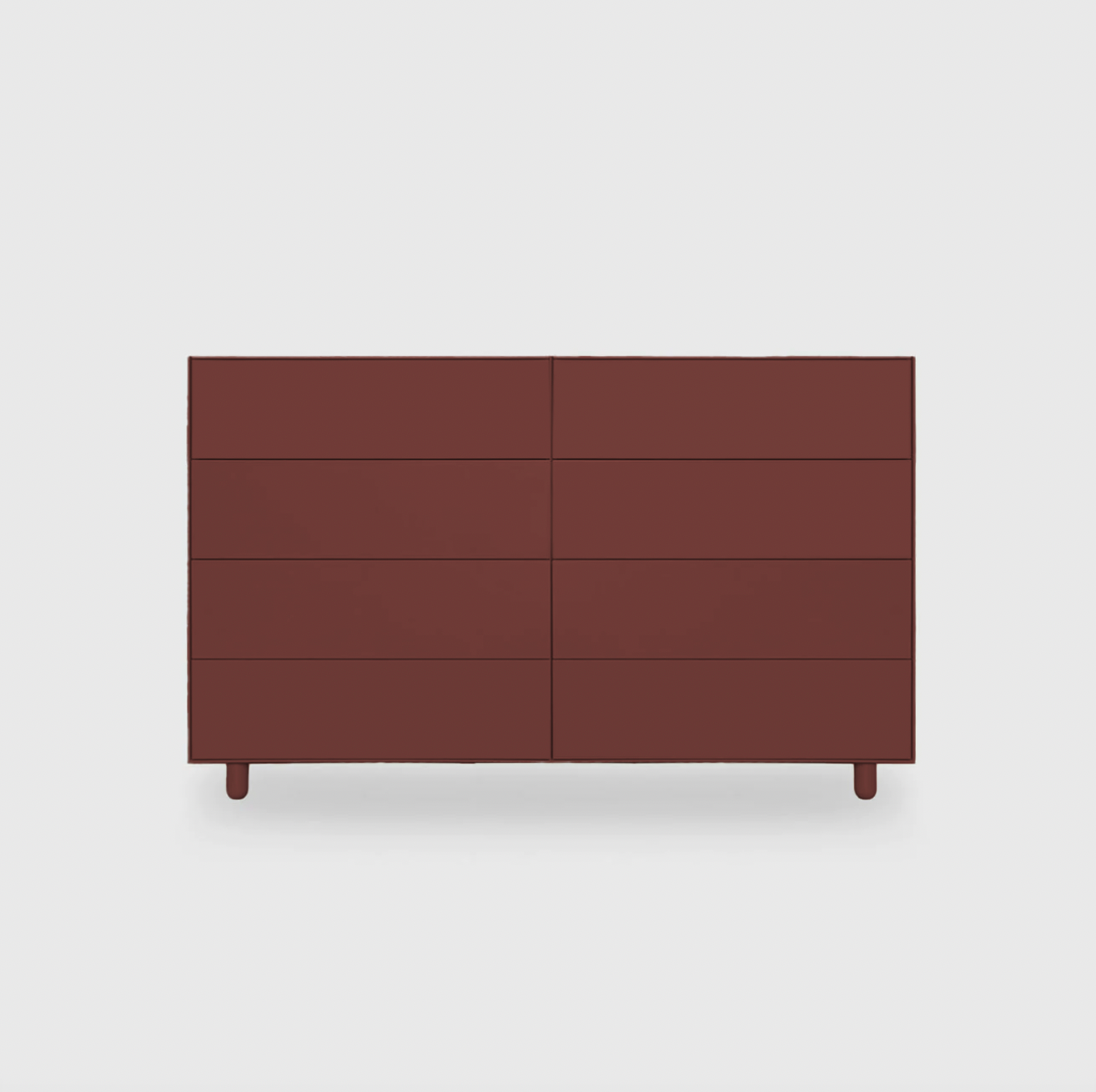 Slim 8 Drawer Lowboy - Colour