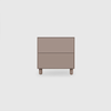 Slim 2 Drawer Wide Bedside - Colour