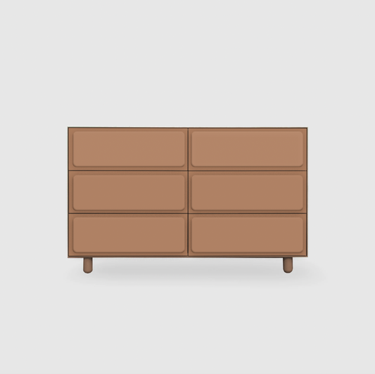 Forma 6 Drawer Lowboy - Colour