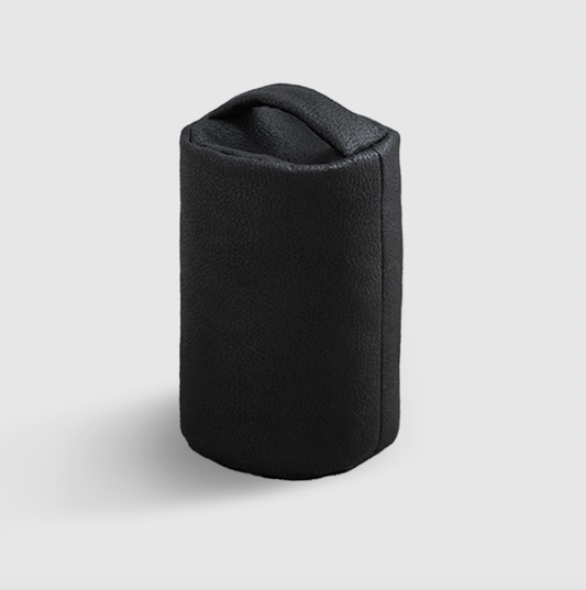 Door Stop - Black Leather