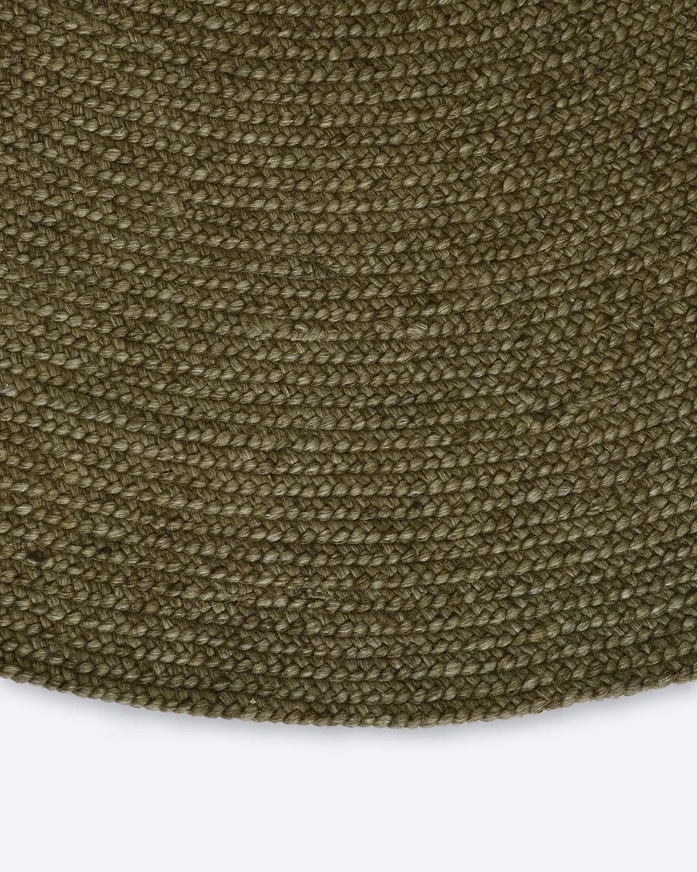 Tairua Moss Green Round Floor Rug