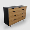 Boxed Black HPL 9 Drawer DU Retro Lowboy