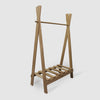 Wooden Clothes Rack - Solid Oak