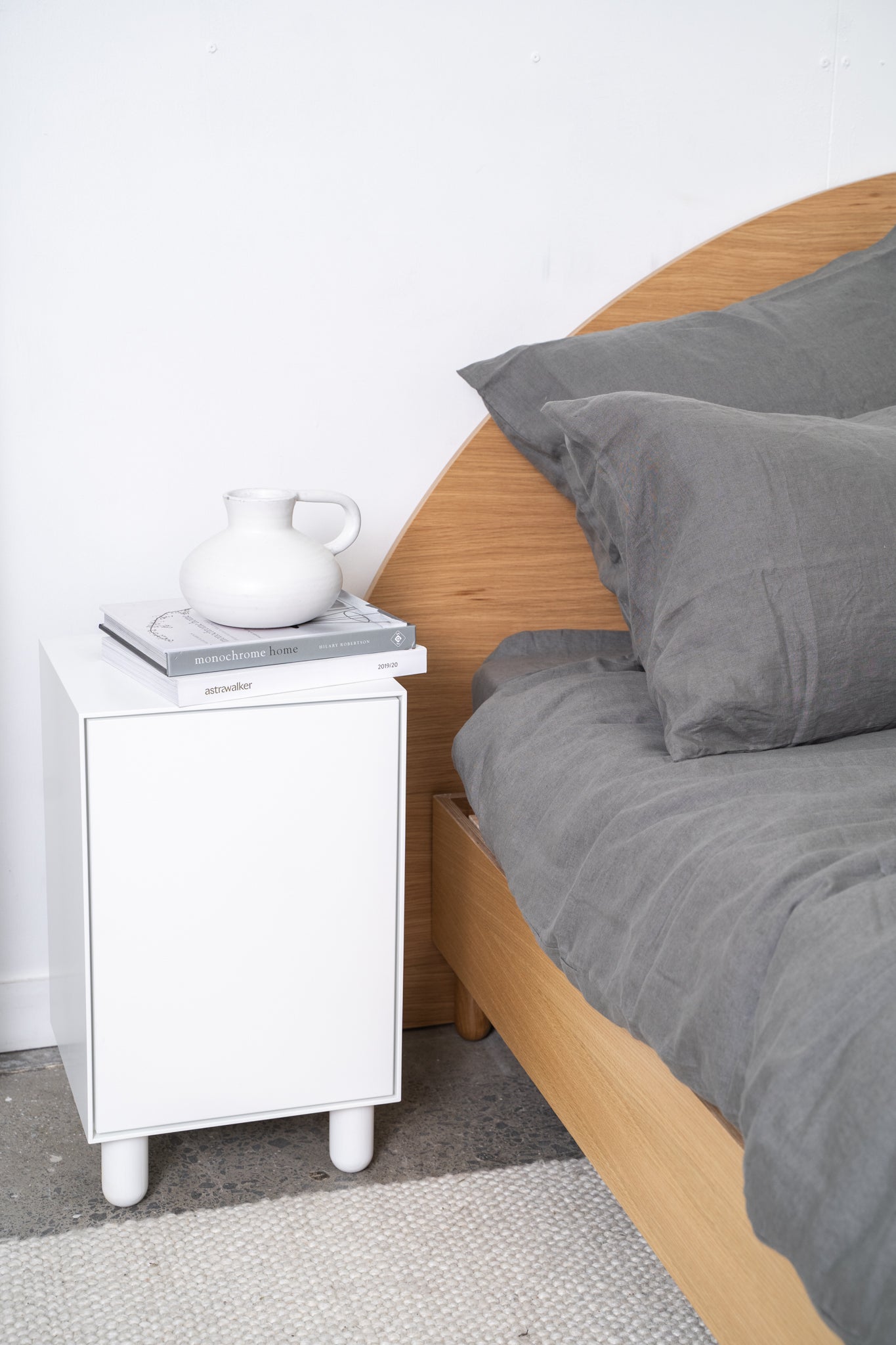 Slim 1 Door Bedside - Colour