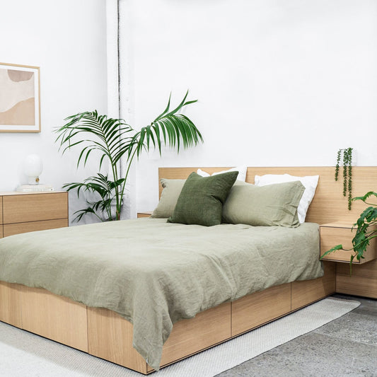 Slim 7 Drawer Bed Base with Headboard and Bedsides