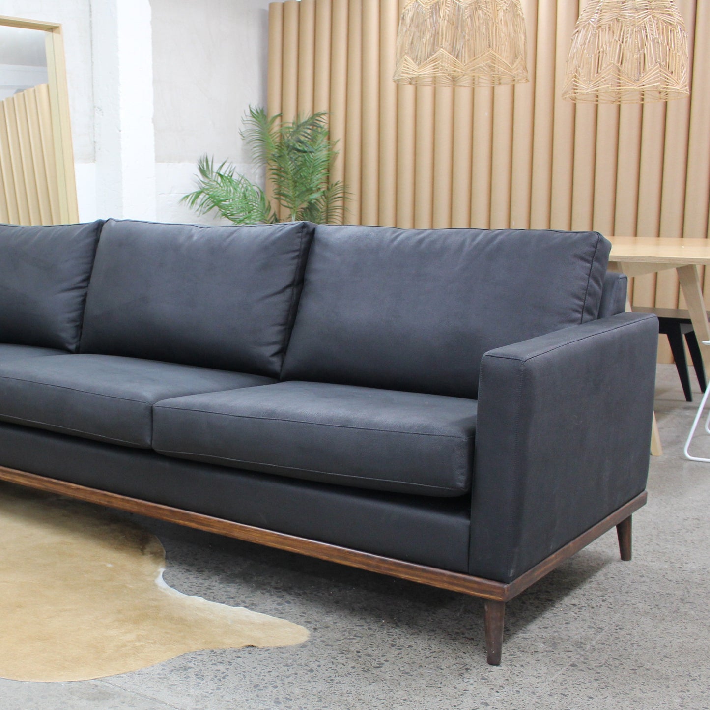 Franses Vegan Leather Sofa -  4 Seater