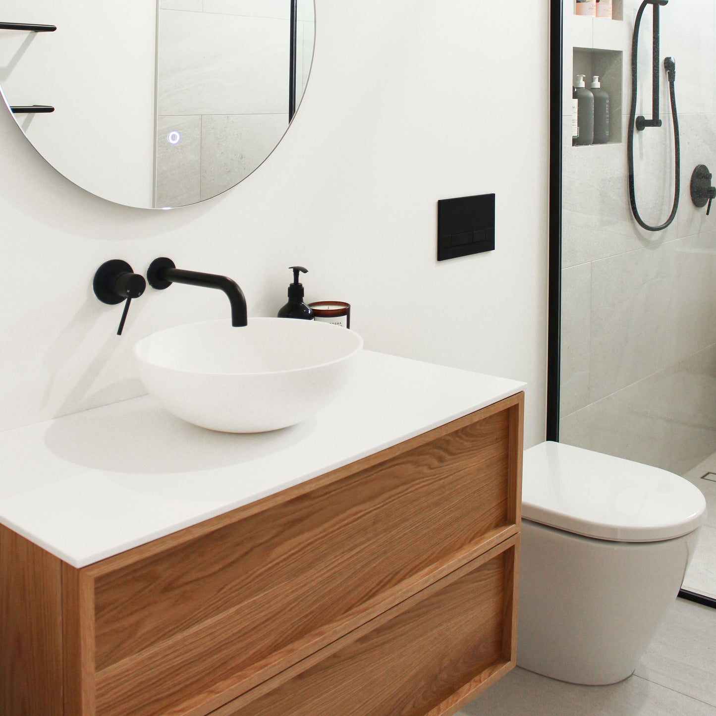 Corian Solid Surface Matt White 12mm Custom Vanity Top