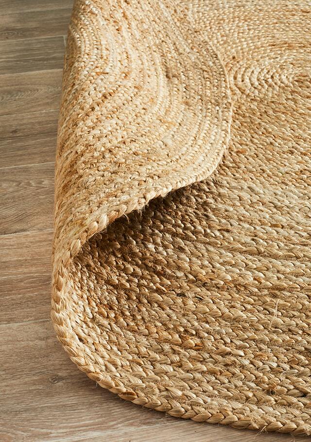 Round Jute Rug Natural 180cm