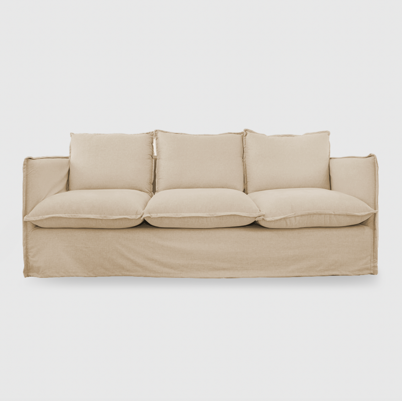 Byron Slip Cover Sofa - 3.5 Seater - Chambray