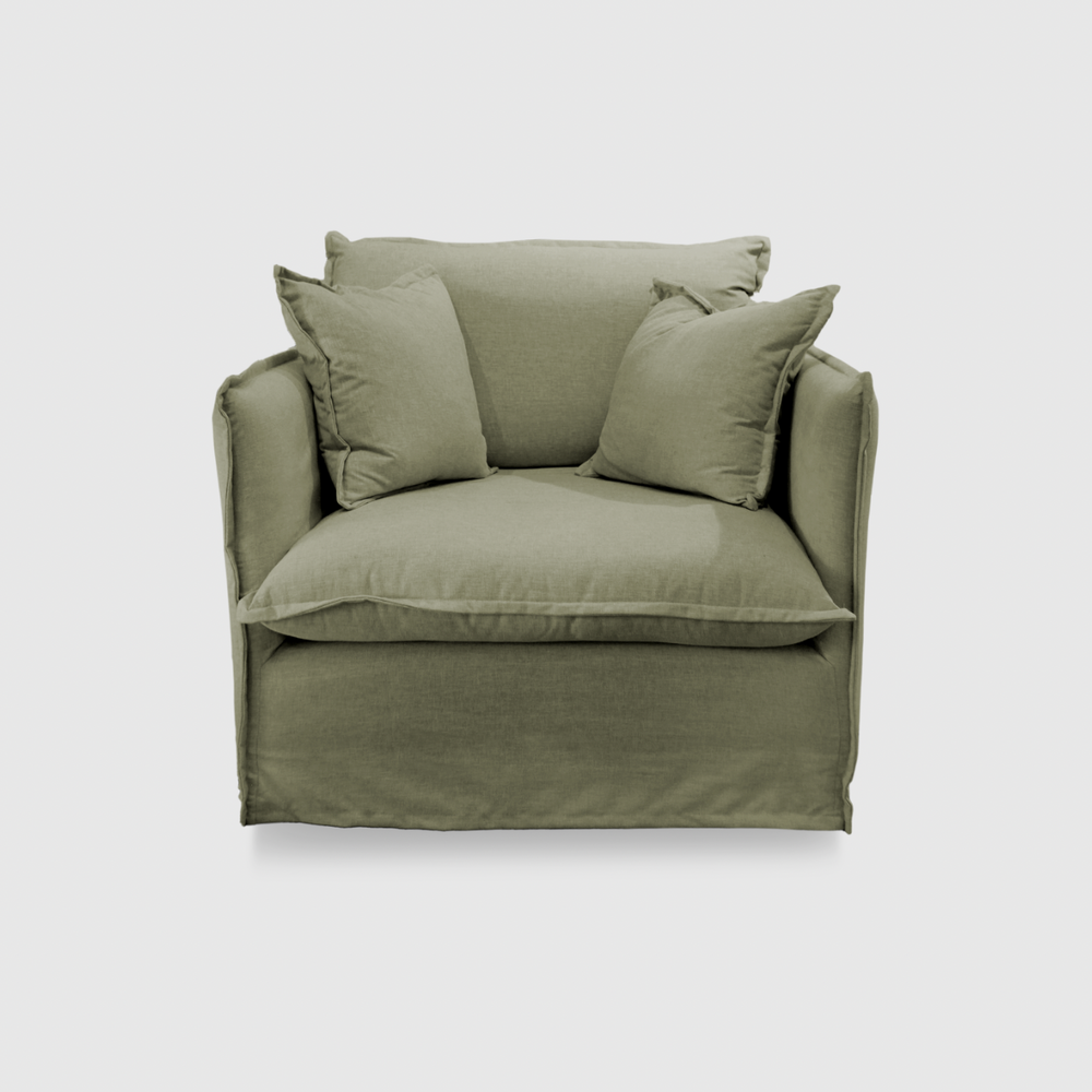 Byron Slip Cover Sofa - 1 Seater - Chambray