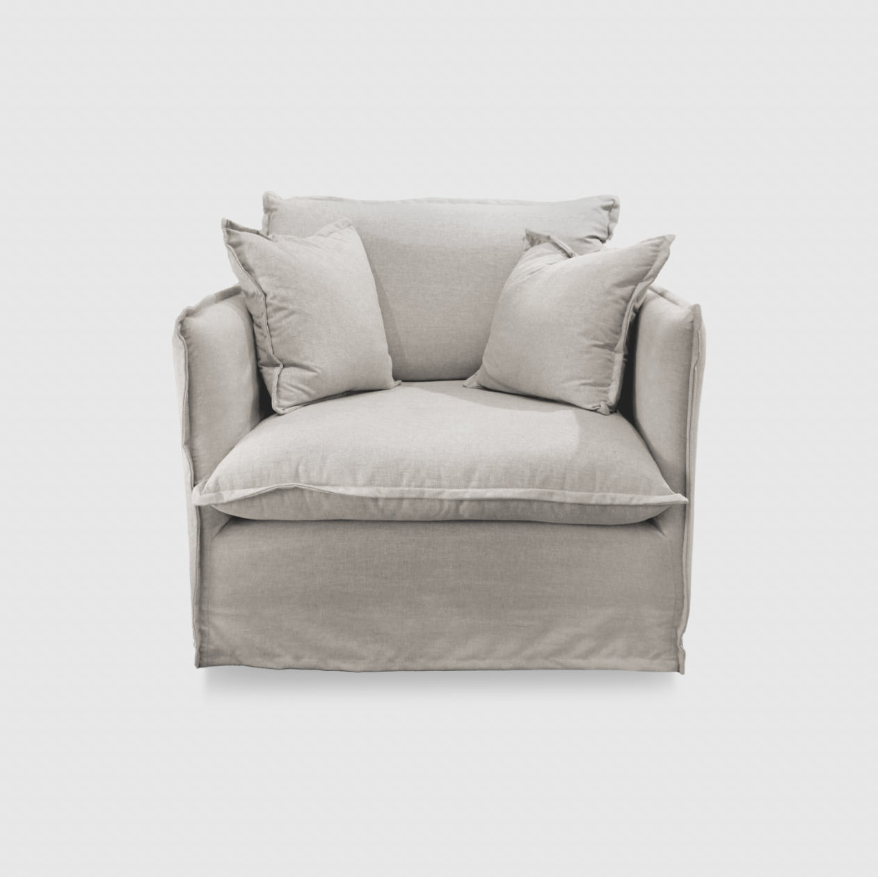 Byron Slip Cover Sofa - 1 Seater - Chambray