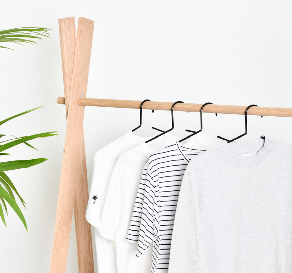 Wooden Clothes Rack - Solid Oak