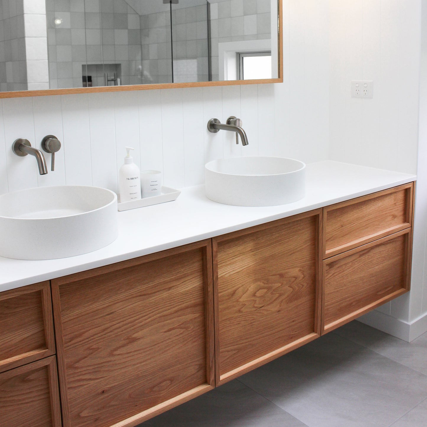 Corian Solid Surface Matt White 12mm Custom Vanity Top